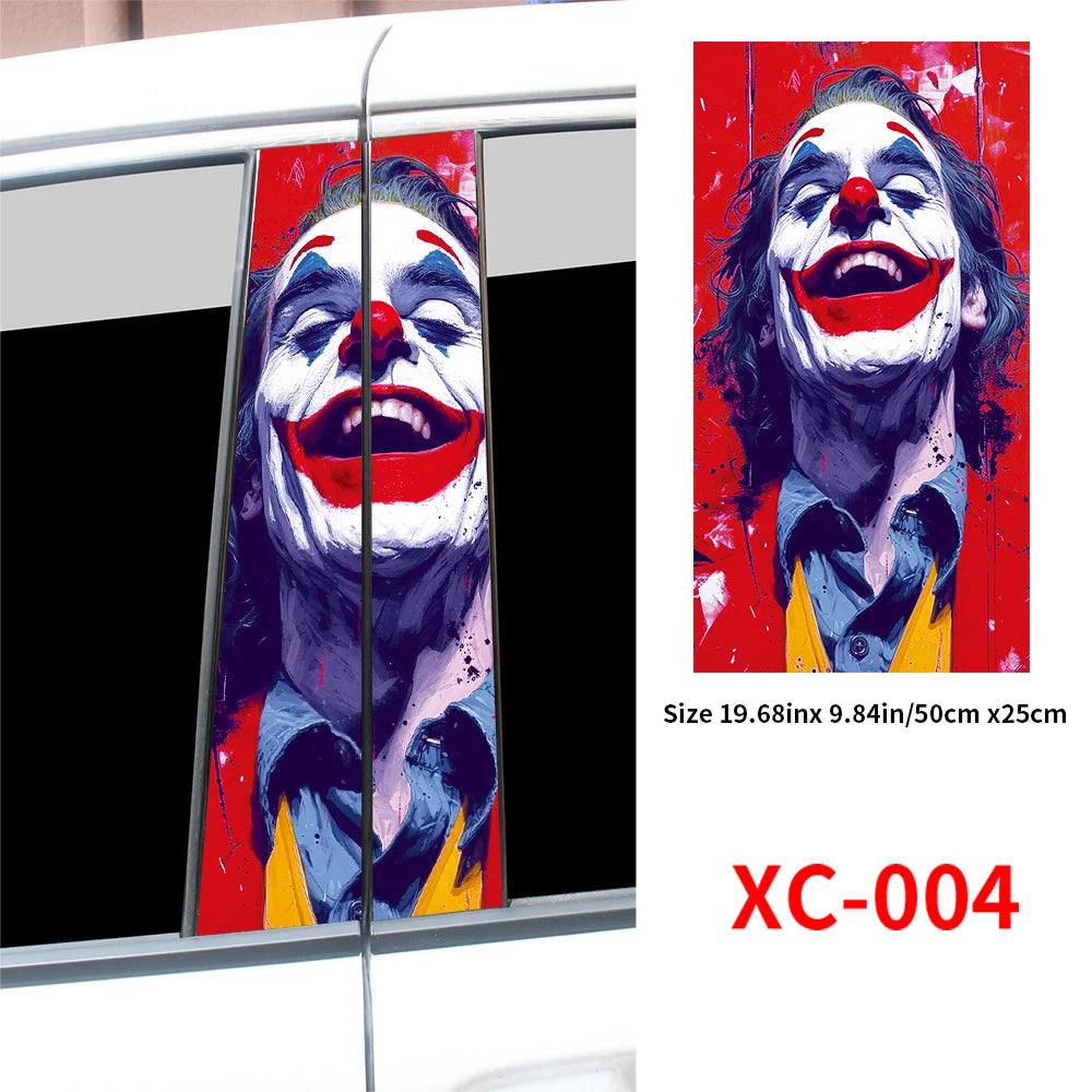 Car Joker Stickers Funny DIY Auto B-pillar Waterproof Sunscreen Decoration Cover Scratches Playing Card Vinyl Decals Accessories