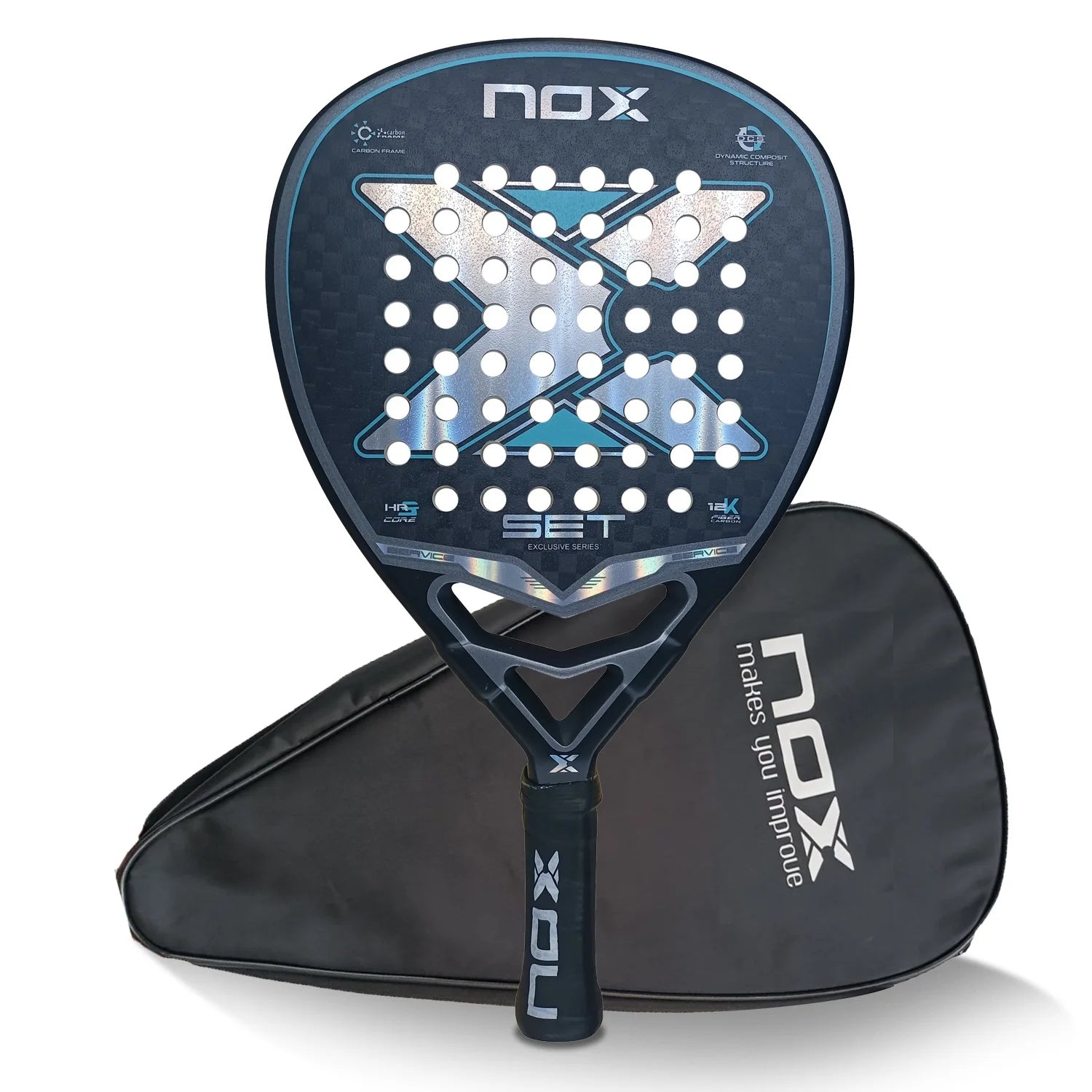 Nox 3K 12K 18K Tennis Paddle Racket,Portable Bag Included,Perfect Gift for Christmas Birthday Holidays,Professional Skill Level