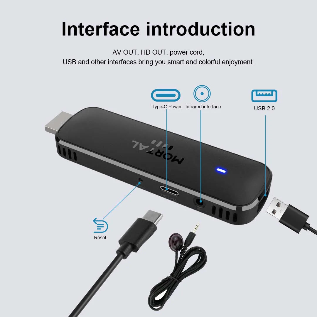 Hot TV Stick Q8 Voice Remote Dual Wifi 6 4K Ultra HD RK3518 Quad Core Streaming Stick Home Theater Media Player