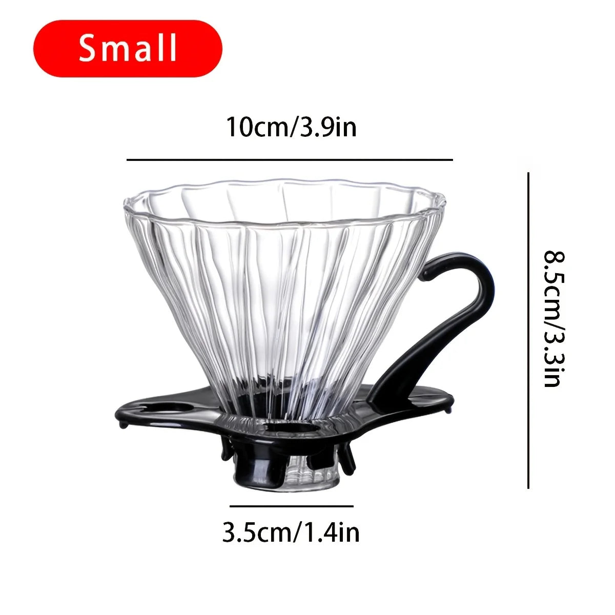 Handmade Glass Coffee Carafe with Filter Set Pour over Coffee Pot Tea Brewing Server Includes Coffee Extraction Cup