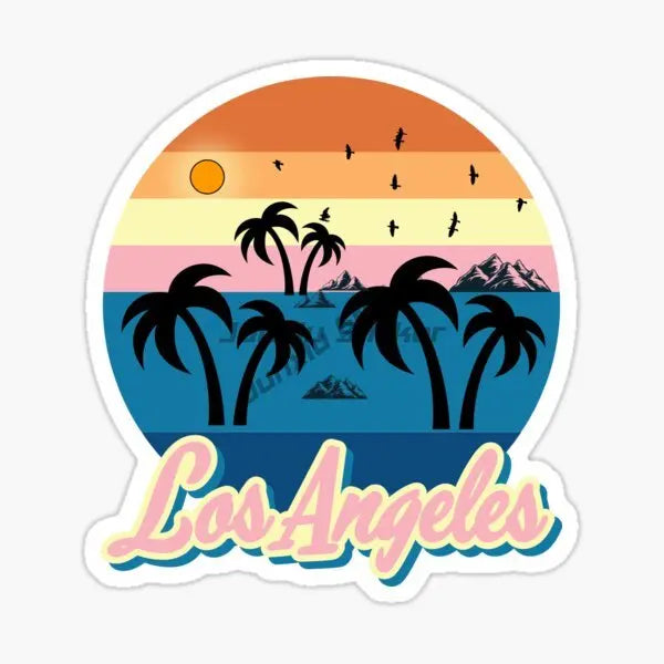 Los Angeles, California, USA Beautiful Scenery Vinyl Self-adhesive Car Sticker Window Bumper Premium Laptop Wall Accessories