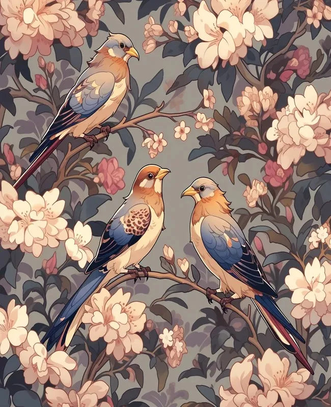 Painting Paints By Numbers Artistic bird illustration Wall Art Crafts Supplies Adults Handmade Paint Kit Canvas Picture