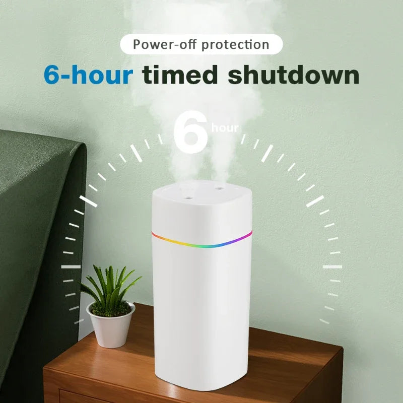 Air Humidifier Double Spray Port Essential Oil Aromatherapy Humidifier Mute Atomizer Colorful Lights Humidifier Heavy Fog Home