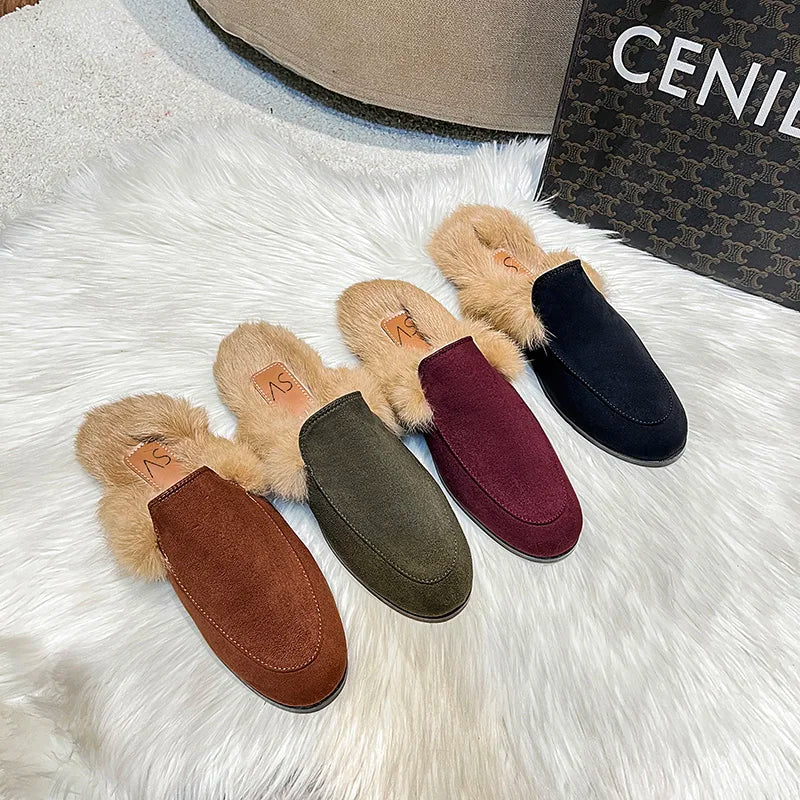 Baotou Half Slippers Women Summer Wear Muller Shoes 2025 New Flat Sandals