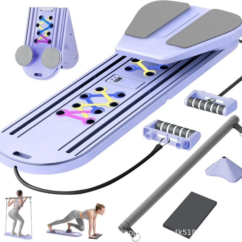 Pilates Board, Resistance Bar Workout, Abdominal Core Training, Home Fitness Equipment