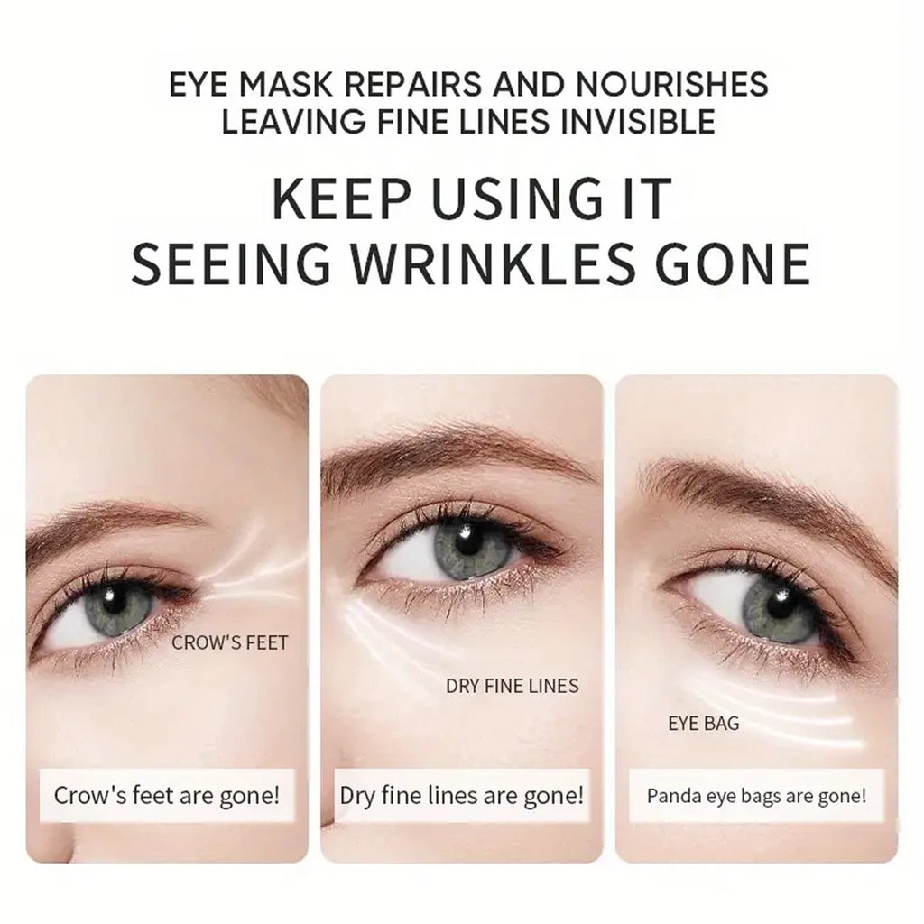 Seaweed Crystal Eye Mask; It Is Rich in Seaweed, Collagen and Hyaluronic Acid, Which Can Smooth Fine Lines, Fade Dark Circles, Tightens and Nourishes the Skin, Makes the Skin Smoothes and Softens the Eyes