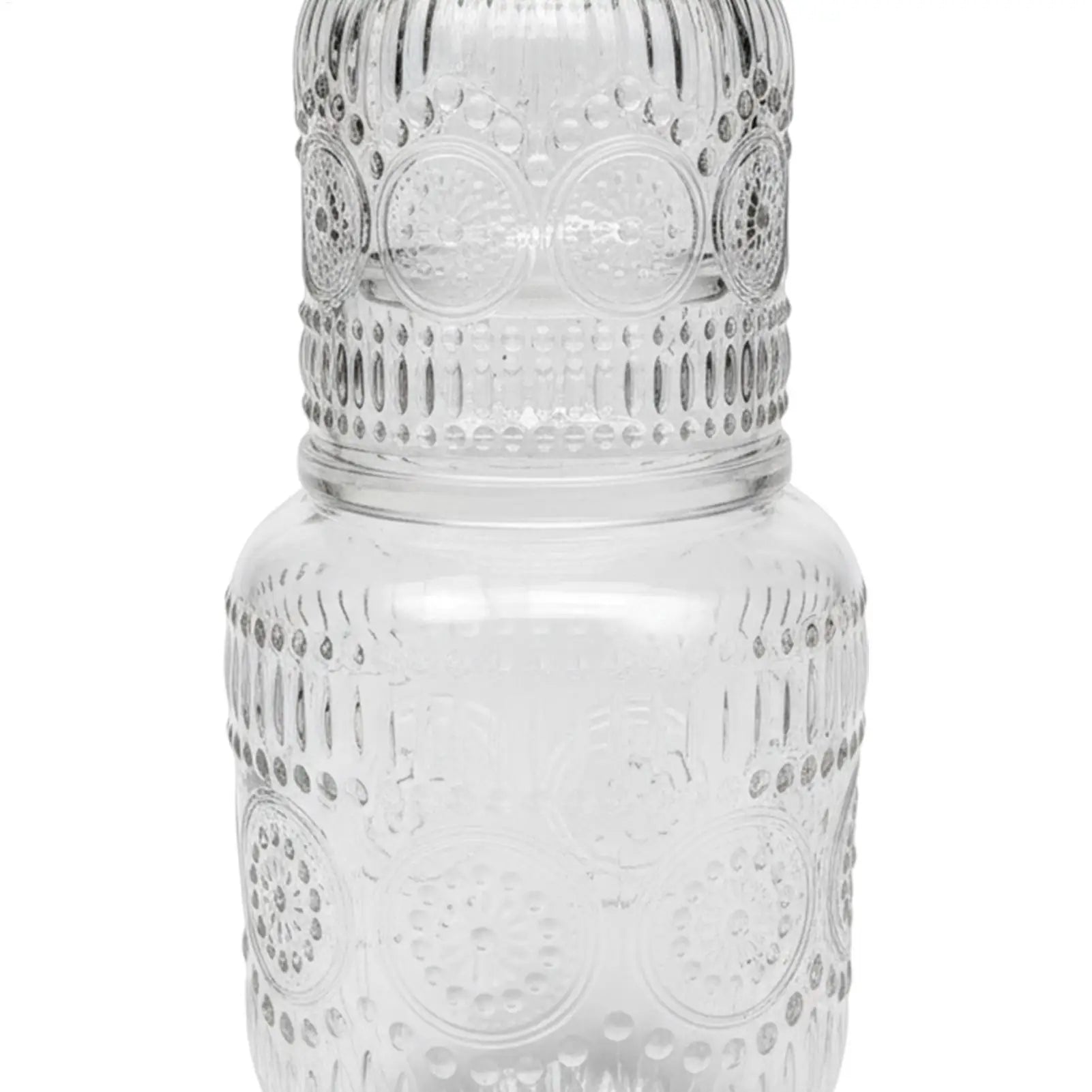 NEW Bedside Water Carafe and Glass Set Snowflake Design Elegant Jug Glass Carafe for Tea Coffee Milk Juice Drink Tea Coffee Milk