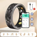 New Retro Smart Ring Health Tracker With Blood Pressure/Oxygen/Heart Rate Monitor Sleep & Sports Tracking Waterproo Fashion Ring