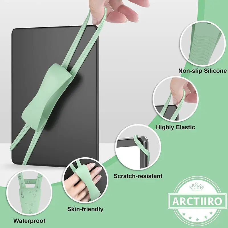 Soft Silicone Hand Strap for Kindle Tablets Comfortable Lightweight Finger Grip Holder High Elasticity Straps for Kobo E-Book