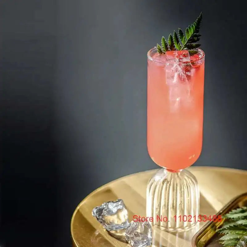 New Kelp Skirt Cocktail Glass Cup Modern Minimalist Glassware Party Champagne Flutes Juice Drink Cup Beer Mug Breakfast Milk Cup