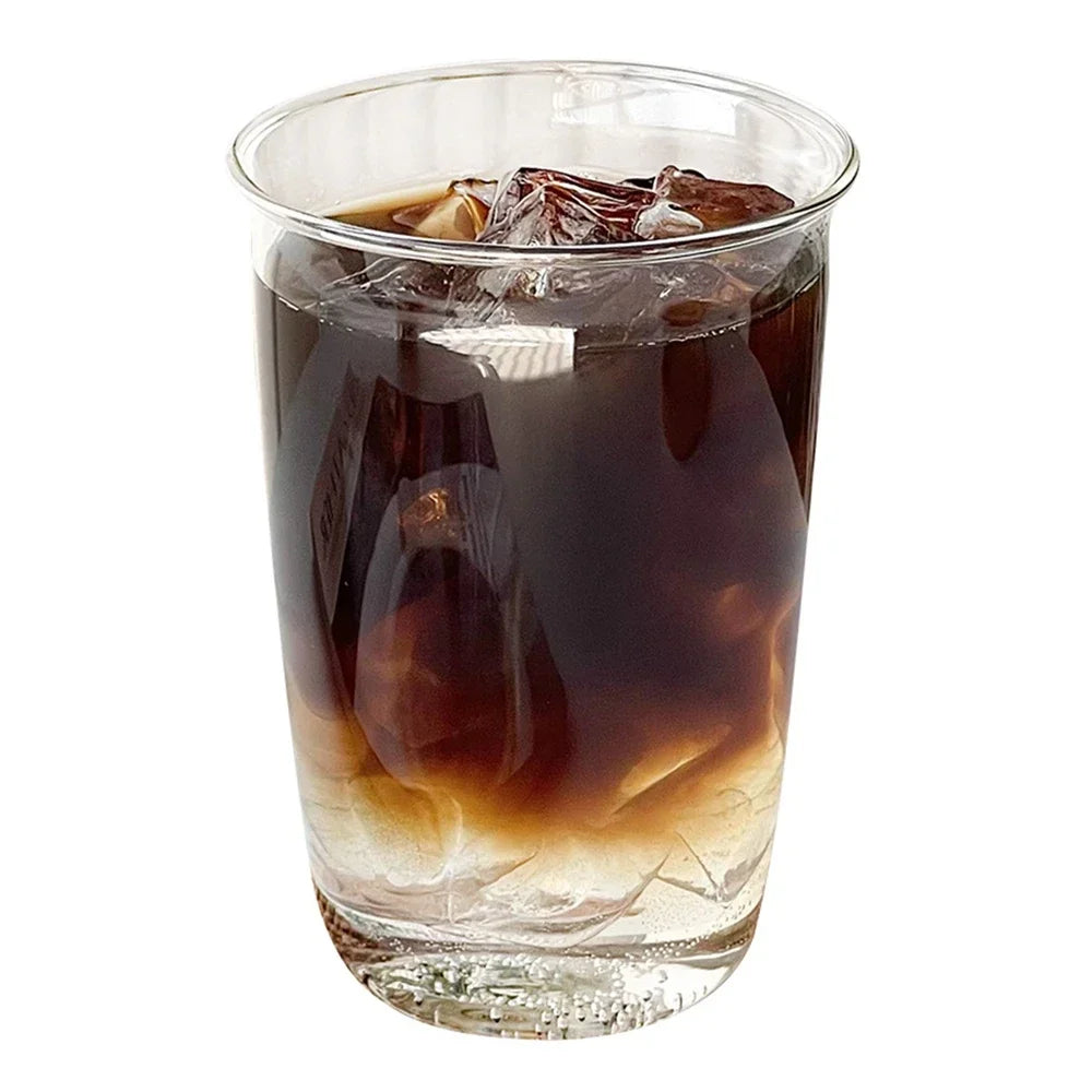 420ml Transparent Glass Coffee Mug High Borosilicate Heat-resistant Latte Glass Cup Beer Milk Water Cocktail Drinking Mugs