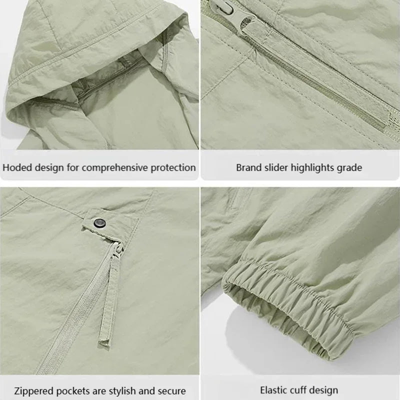 2026 Summer Mens Lightweight Hiking Jacket Outdoor Men Suncreen Breathable Hooded Coats Men Quick Dry Sports Fishing Jackets