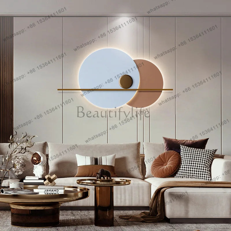 Modern simple wall decoration, living room decoration luminous bedroom wall