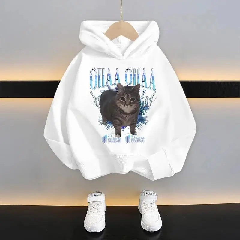 Autumn Cute Italian Brainrot Print Children's Hoodies Funny Cartoon Graphic Kids Fashion Girl Sweatshirts Casual Boy Pullover
