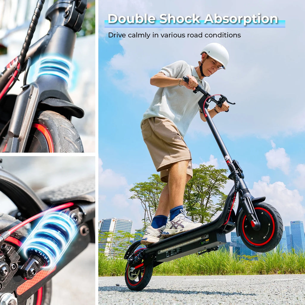 iScooter Electric Scooter W7 8.5Inch 36V 10.5Ah 650W Motor 25-35km Range 4-Speed Modes 35km/h double shock absorbers E Scooters