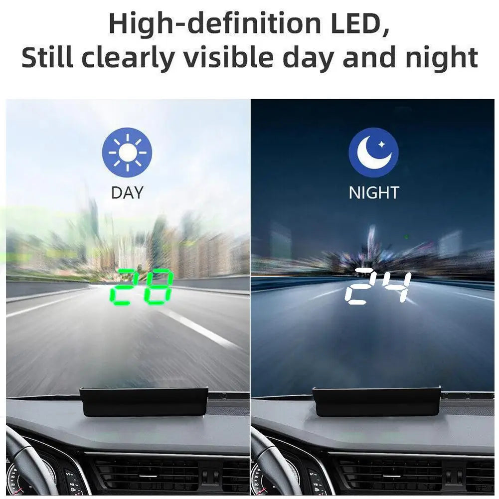 Car Head Up HD Display GPS Speedometer Speed KMH Digital HUD Windshield Projector For All Cars Auto Electronics Accessory