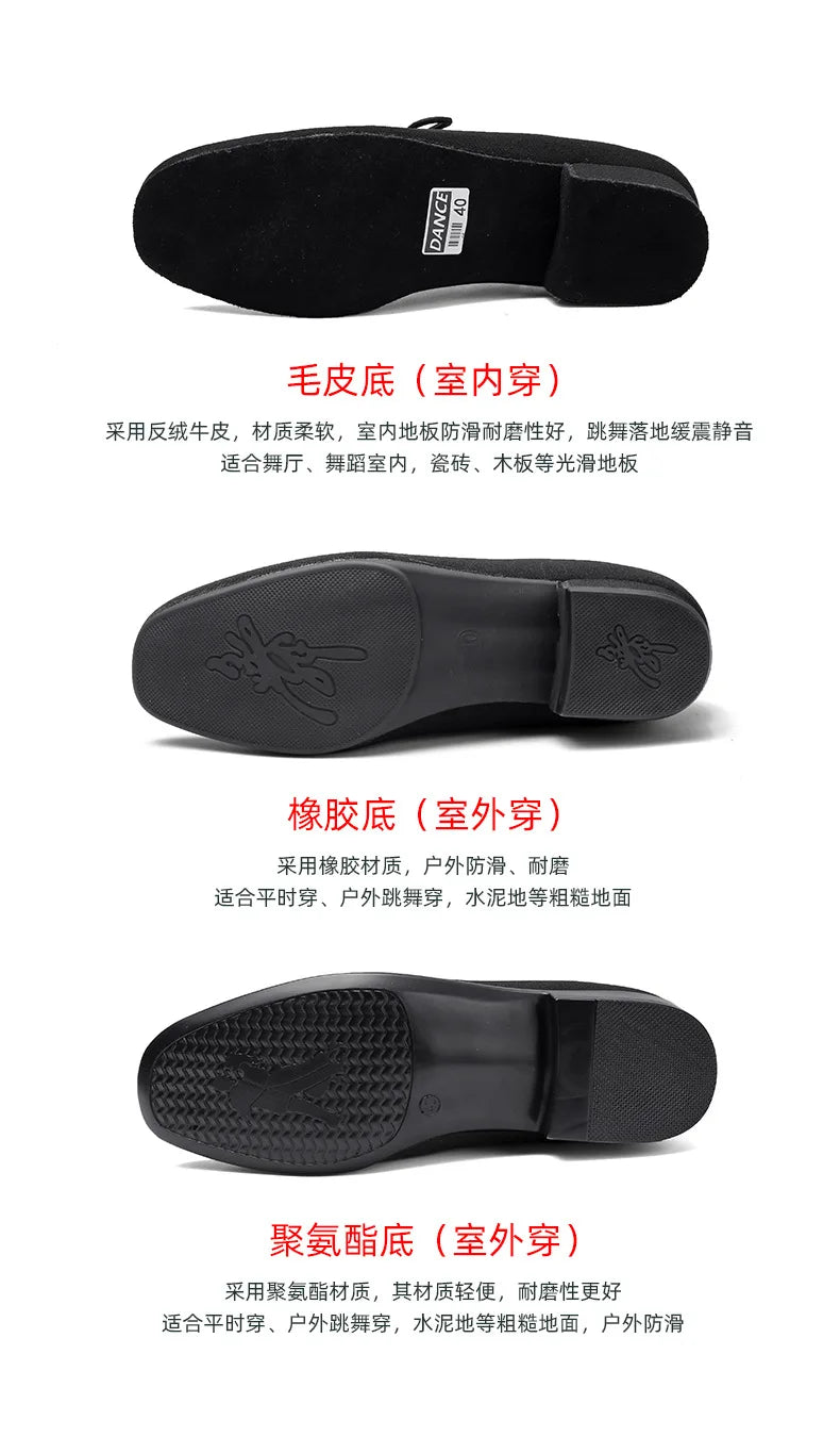 XIHAHA Men Oxford Cloth Standard Dance Ballroom Cloth Straight Outsole Practice Competition Modern Dancing Sport Shoes Sneakers