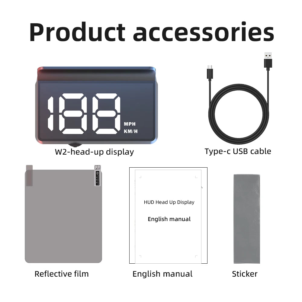 GPS Head-Up Display Auto Electronics HUD Projector Digital Display for All Car Speedometer Accessories KMH/MPH Car Accessories