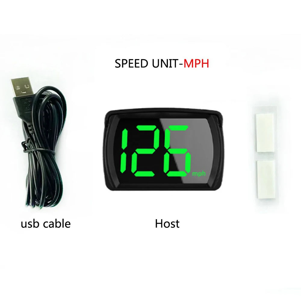 Car HUD Display Car Headup Display MPH GPS Digital Speedometer with LED Large Font Display for Car Truck SUV Motorcycle