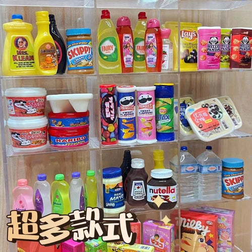 1/12 Or 1/6 Dollhouse Miniature Supermarket  Daily Necessities Snacks Cookies Chocolate Sauce Jam For Blyth Doll Accessories Toy