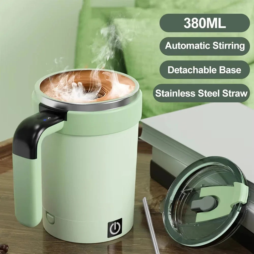 Detachable Automatic Mixing Coffee Cup - Smart Temperature Rechargeable Mug for Office Travel