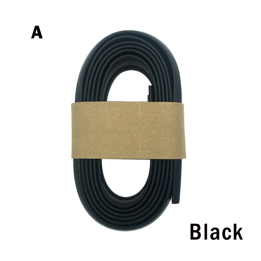 2.5M Car Bumper Lip Stickers Car Front Bumper Lip Rubber Car Bumper Guards Lip Mouldings Splitter Chin Body Auto Bumper Exterior
