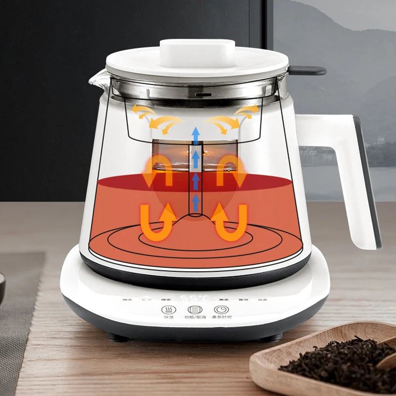 Tea maker black tea brewing health preservation glass fully automatic steam electric tea pot boiling water electric water pot