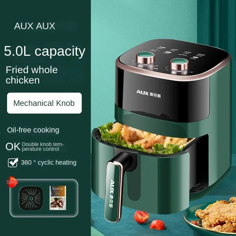 220V AUX Air Fryer and Oven Combo: Multifunctional, Fully Automatic, No Oil Technology, Easy-to-clean AB