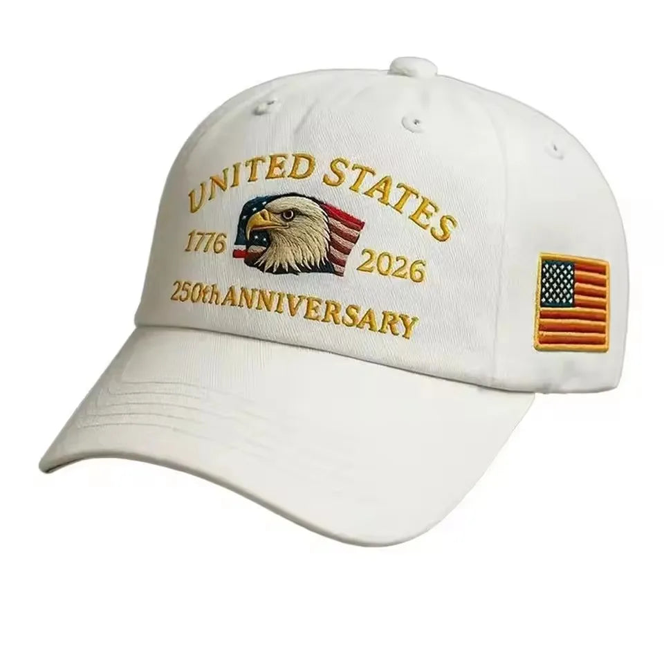 UETEEY 250th Anniversary Hat USA Patriotic Baseball Caps Eagle Embroidered Baseball Hats for Men Women 250 Year Anniversary Cap