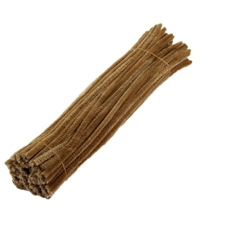 100/200/300/500/1000pcs DIY Plush Chenille Sticks Stem Pipe Cleaner HandCraft part for Spring Xmas Halloween Newyear Easter