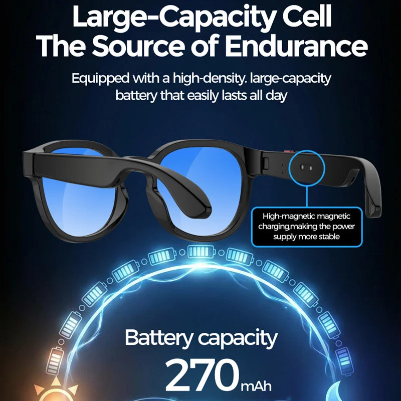 2026 AIMB-S1 AI Smart Glasses AI Translation Conversation Recording 8MP HD Debounce Camera 4K Shooting Enjoy Music Smart Glasses