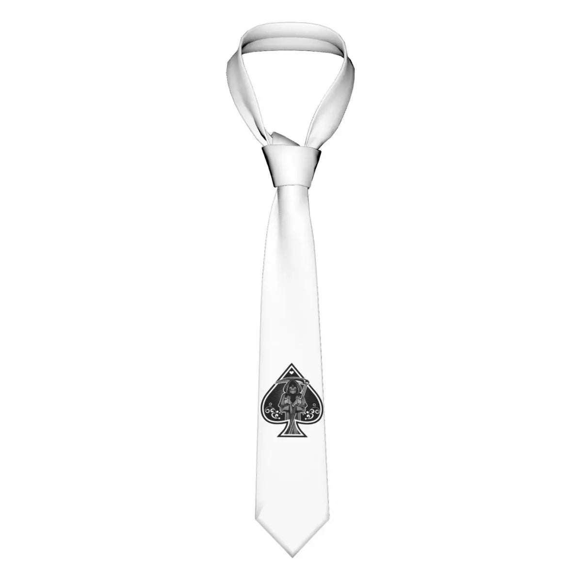 Poker Four Suits Neckties Men's Customized Silk Card Game Players Neck Tie for Party