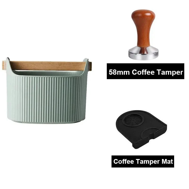 Coffee Knock Box Large Capacity Espresso Grounds Container Powder Beveled Residue Dump Bucket Barista Accessories Maker Tools