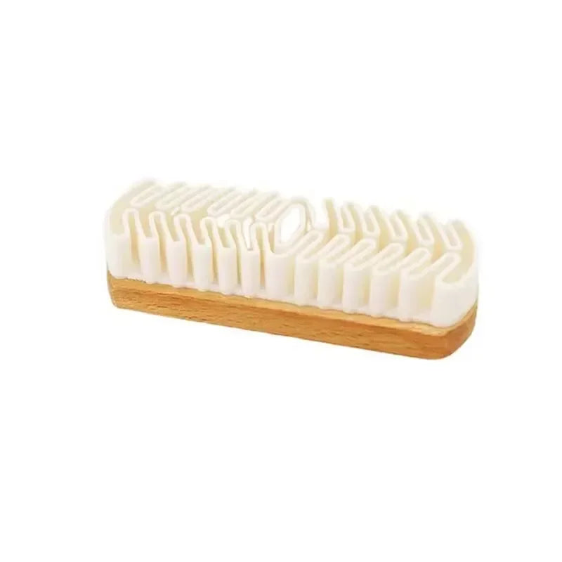Car Interior Cleaning Brush Wooden Rubber Stain Removal Leather Buckskin Suede Fabric Beauty Care Detail Brush Car Clean Toosl