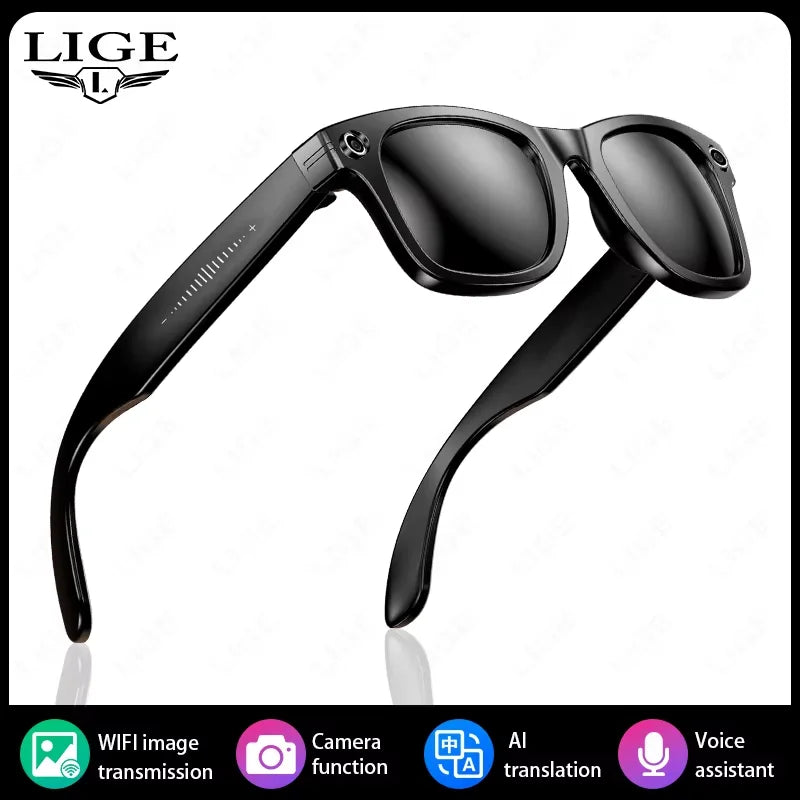 2026 New Upgrade Smart Glasses With AI Photo Recognition Bluetooth Call Translation Camera Video Recording Voice Sunglasses Men