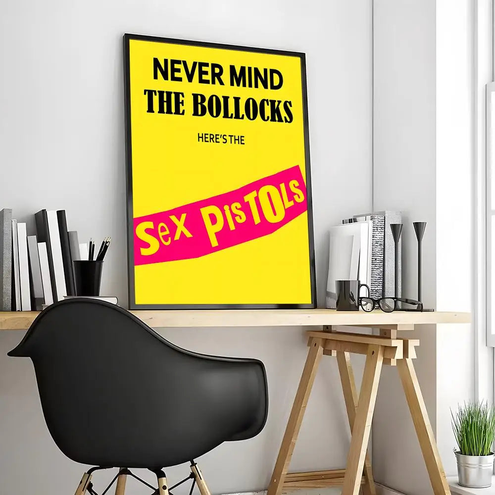 One Of The Influential Punk Band Painting Calligraphy Canvas Poster: Crease Free Waterproof Durable All Space Wall Decor
