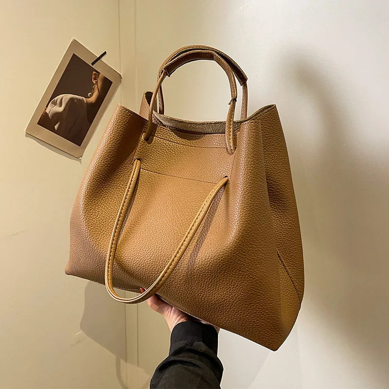 2026 Super Hot FashionLargeCapacityBagforWomenTextured Handbag, Versatile Shoulder Bag for Work and Commuting, Underarm Tote Bag