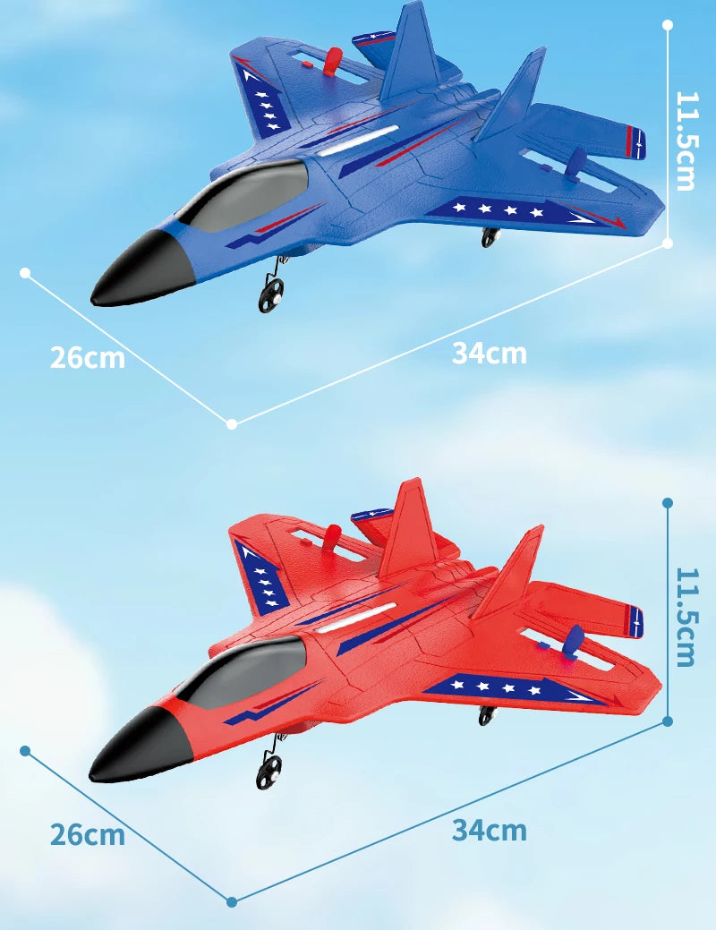 2.4G RC Plane KF803 With LED Lights RC Flying Model Glider Remote Control Vertical Plane EPP Foam Airplane Children Gifts Toy
