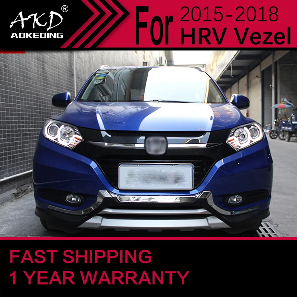 Car Lights for Honda HRV HR-V LED Headlight 2015-2018 Vezel Head Lamp Drl Projector Lens Automotive Accessories