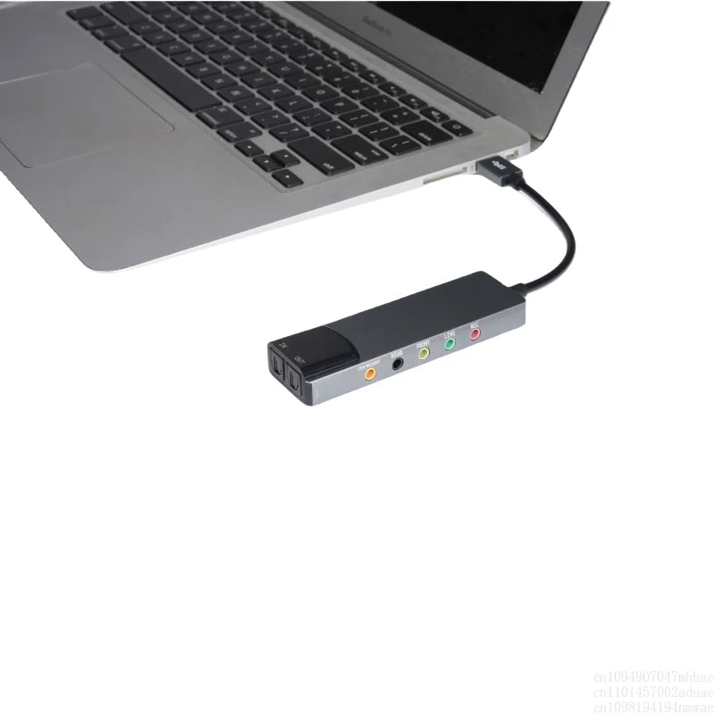 USB laptop desktop computer external sound card USB aluminum alloy fiber optic sound card with cable
