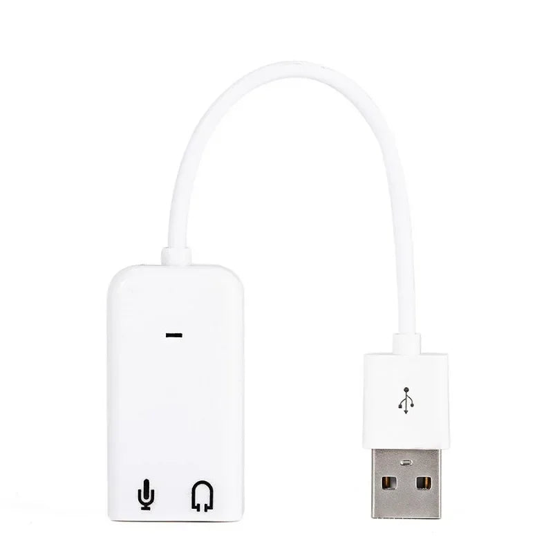 USB Sound Card Virtual 7.1 3D External USB Audio Adapter USB to Jack 3.5mm Earphone Micphone Sound Card for Laptop Notebook PC