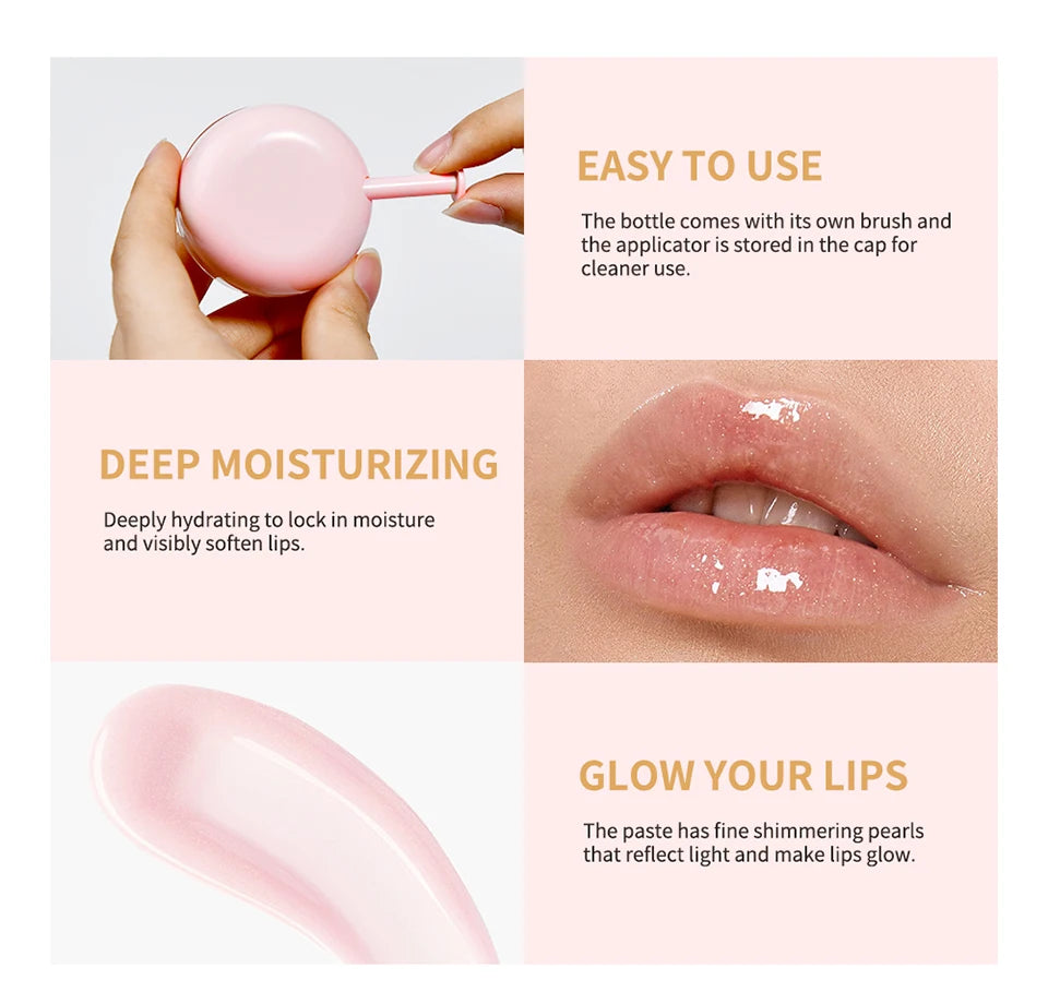 Lip Treatment Balm Hydrate Visibly Plump Lips Exfoliating Clean Moisturizer Makeup Beauty Health Care Products Skin Care Gift