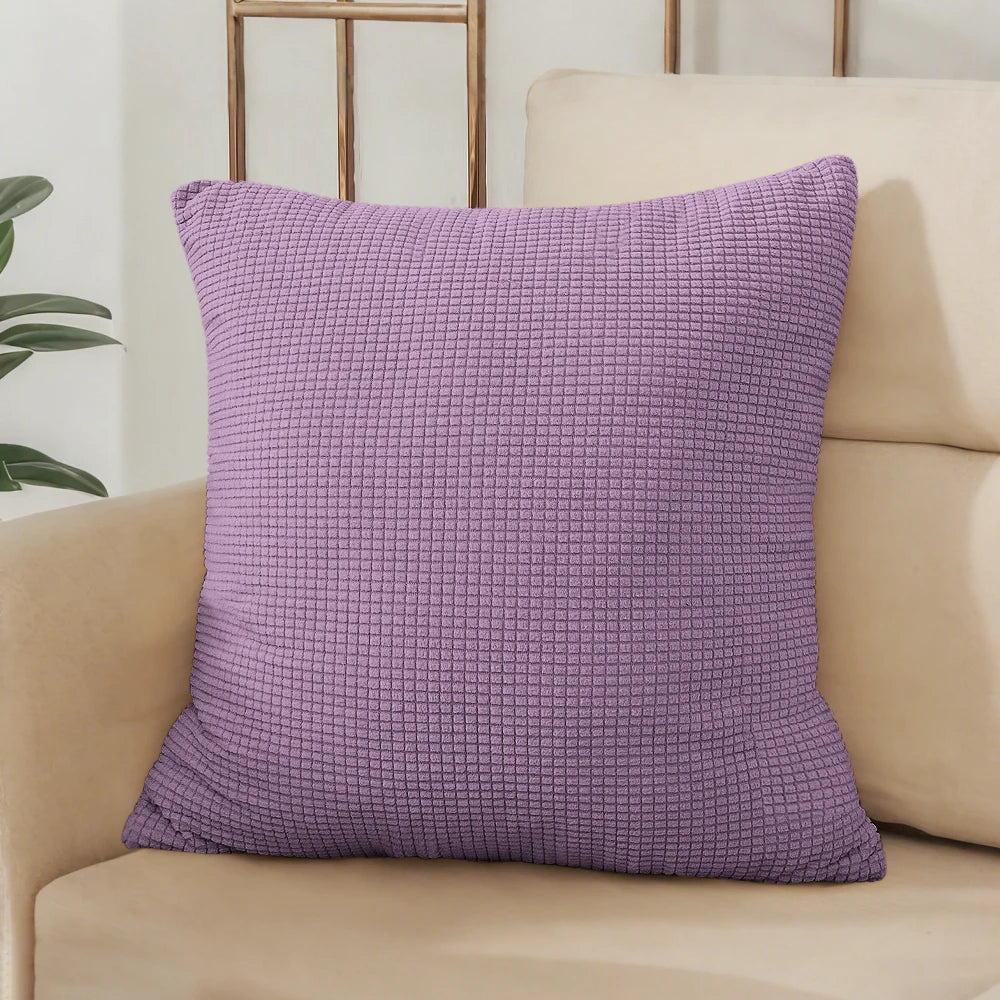 40x40 45x45 50x50 Solid Color Jacquard Pillow Cover for Sofa Office Waist Cushion Cover Home Decorative Pillowcase Decoration
