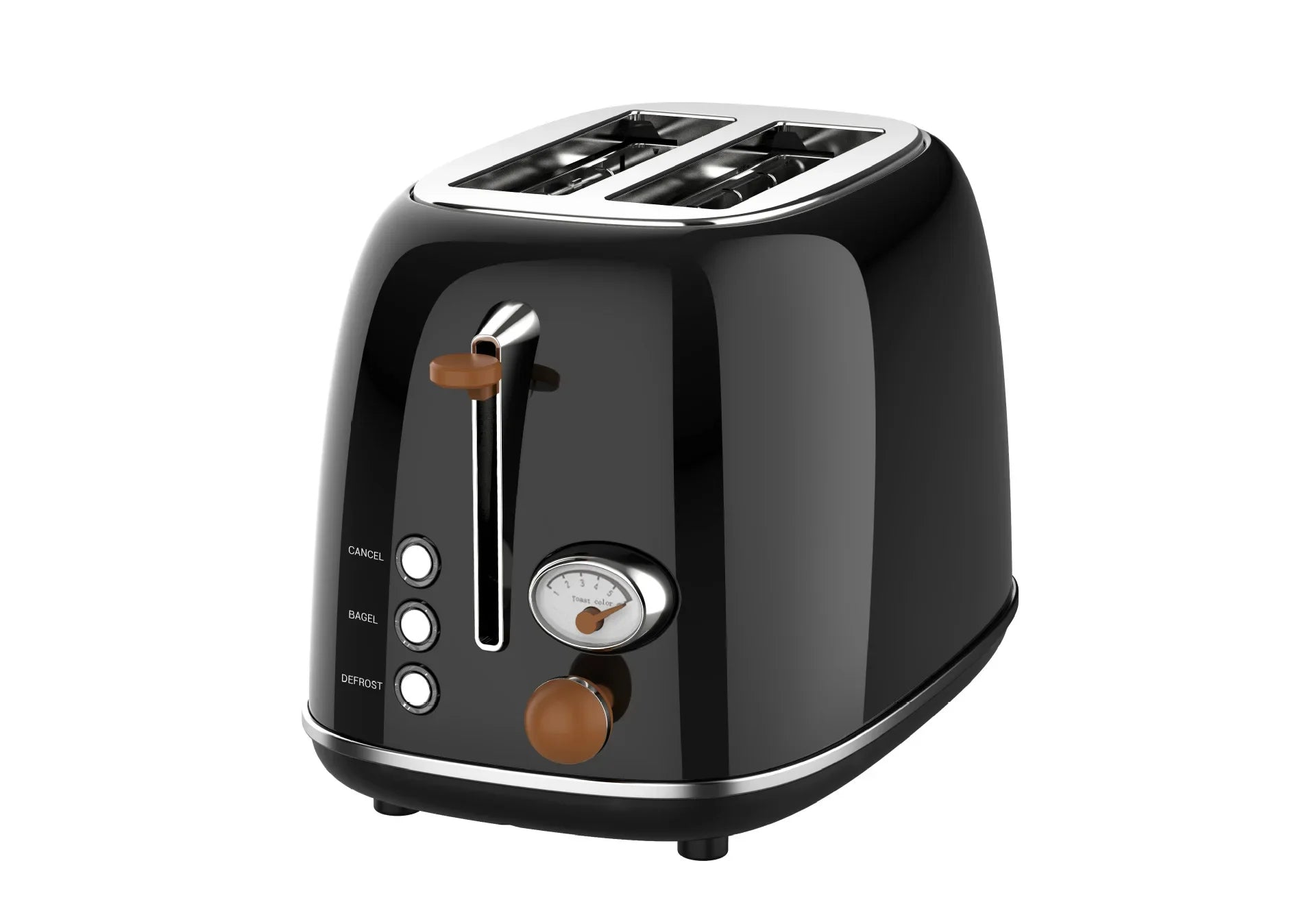 Retro 2-Slice Toaster with Grill, Multifunctional Smart Bread Toaster Kitchen Appliance