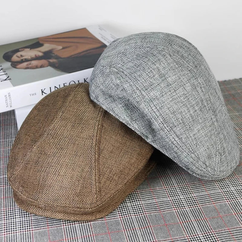 New Vintage Cotton Caps for Man Hats Golf Driving Sun Flat Cabbie Cap Peaky Blinder for Men Women Summer Spring Autumn Hat