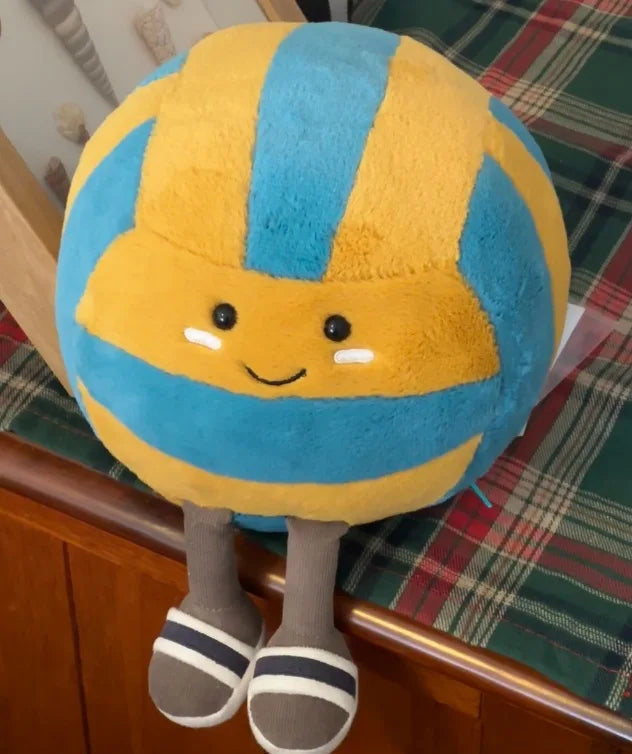 Cute Sports Ball Plush Series Soccer Basketball Tennis Soft Doll Keychain Bag Charm Stress Relief Kawaii Collectible Gift