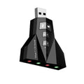 USB Virtual 7.1 Audio Card Dual Earphone Microphone Port Independent Sound Adapter Airplane Shaped External Sound Card
