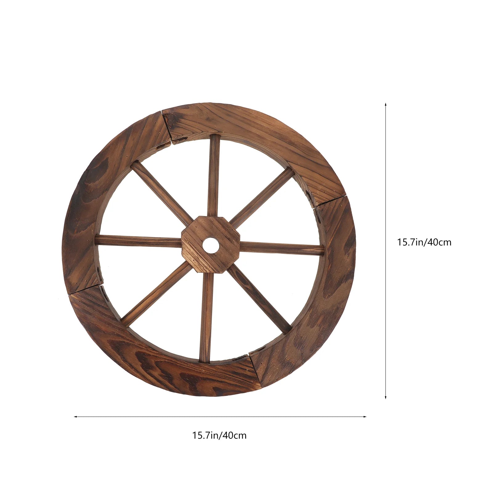 Wooden Wall Background Wall Decor Home nament Vintage Stickers Wooden Wheels Room Office Living Study Decorative