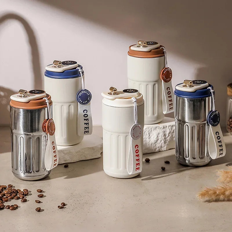 Stainless Steel Vacuum Cup Office 450ml 510ml Thermos Bottle Smart Display Temperature Coffee Cup Business Portable Thermal Mug