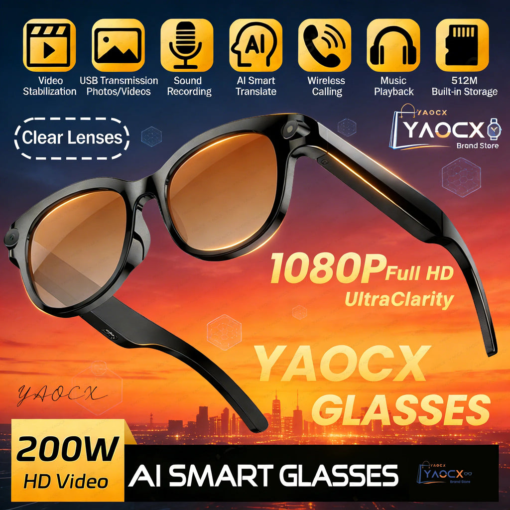 AI smart glasses for first person photography, video shooting, intelligent image recognition, object recognition, language trans
